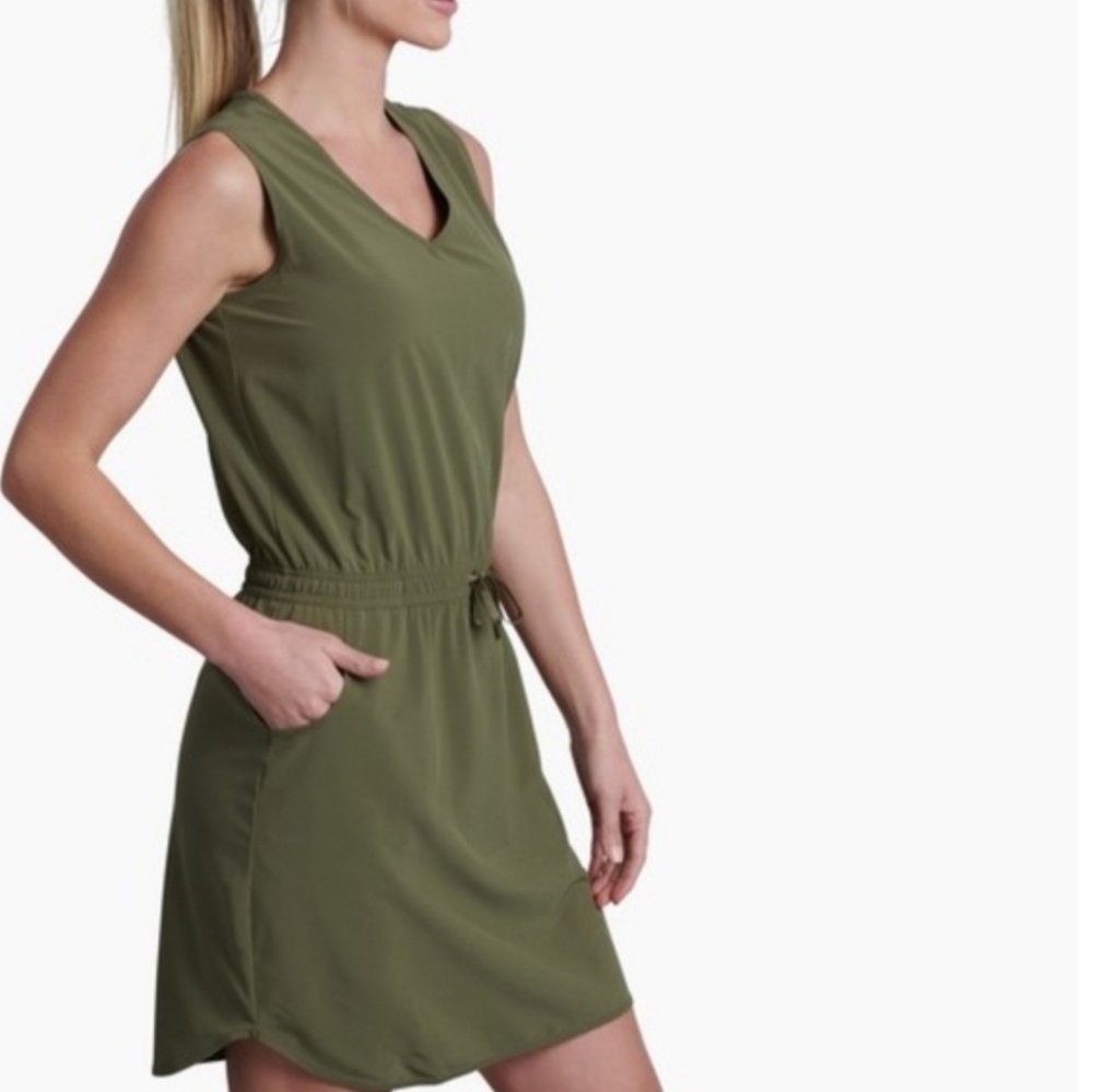 Kuhl M vantage dress Green Sleeveless UPF moisture wick Golf Travel Beach Spring - Picture 3 of 14